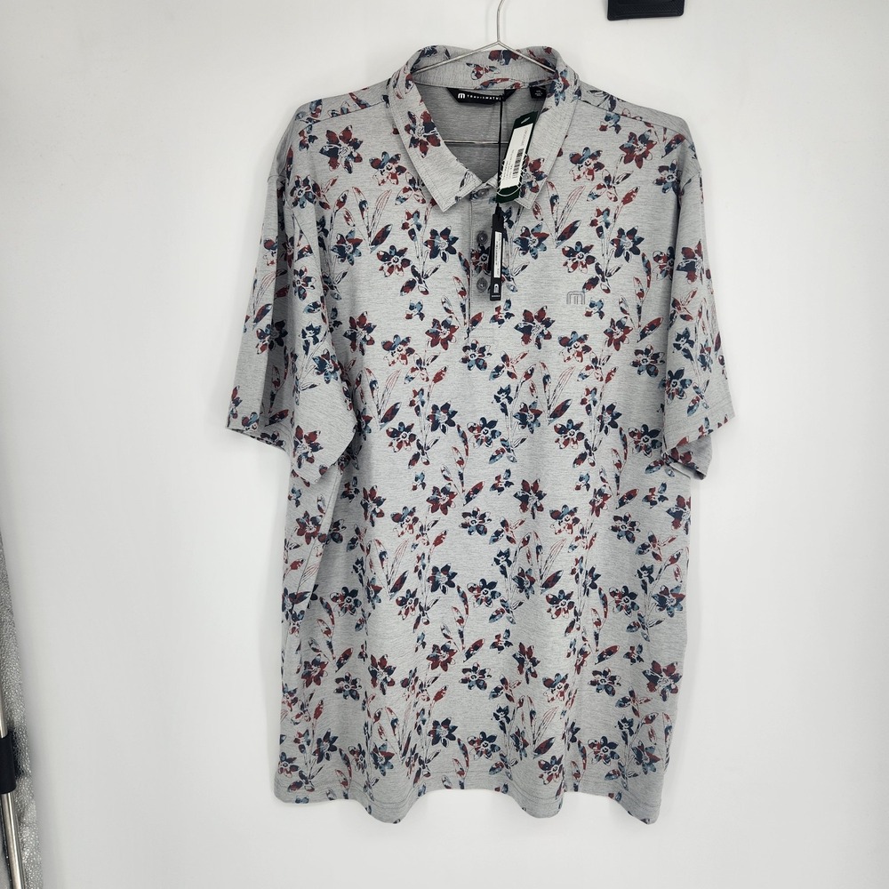 NWT Travis Mathew Grey XXL Unlimited Access Polo Shirt NWT